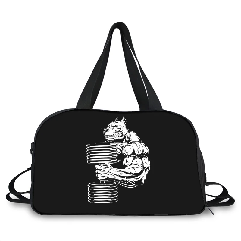 Exercise Bodybuilding GYM Fitness 3D printing fashion trend portable large capacity multi-function messenger bag travel bag