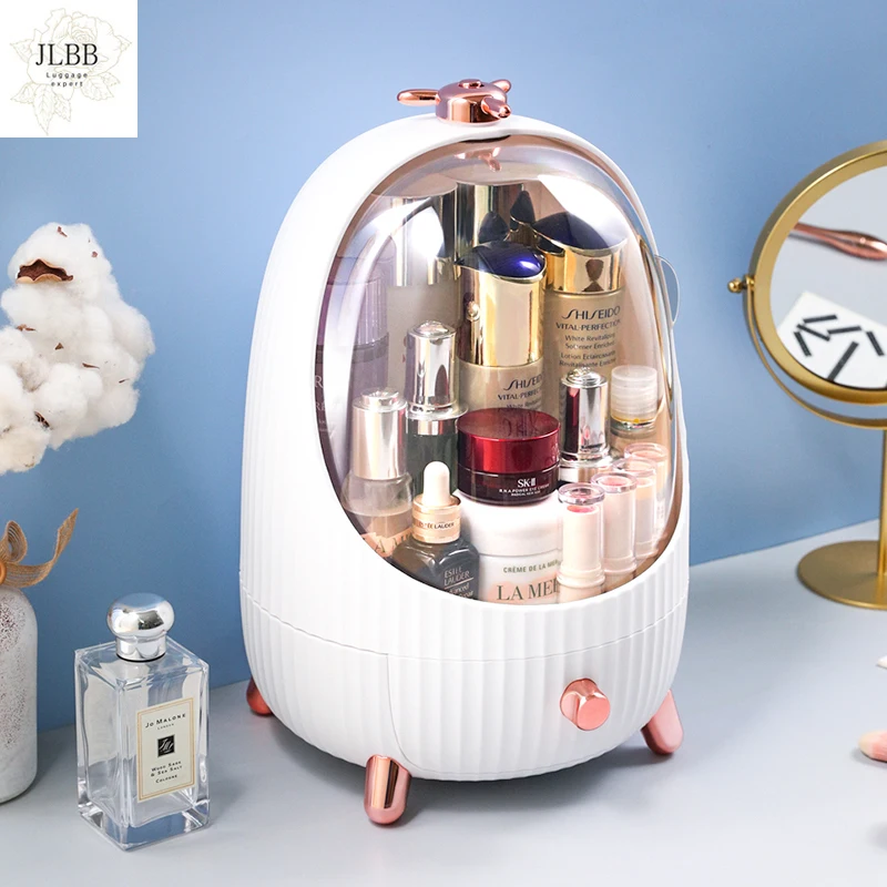 

2021 New Cosmetic Storage Box Cute Penguin Shape High Capacity Skin Care Products Lipstick Face Cream Emulsion Organizer Case