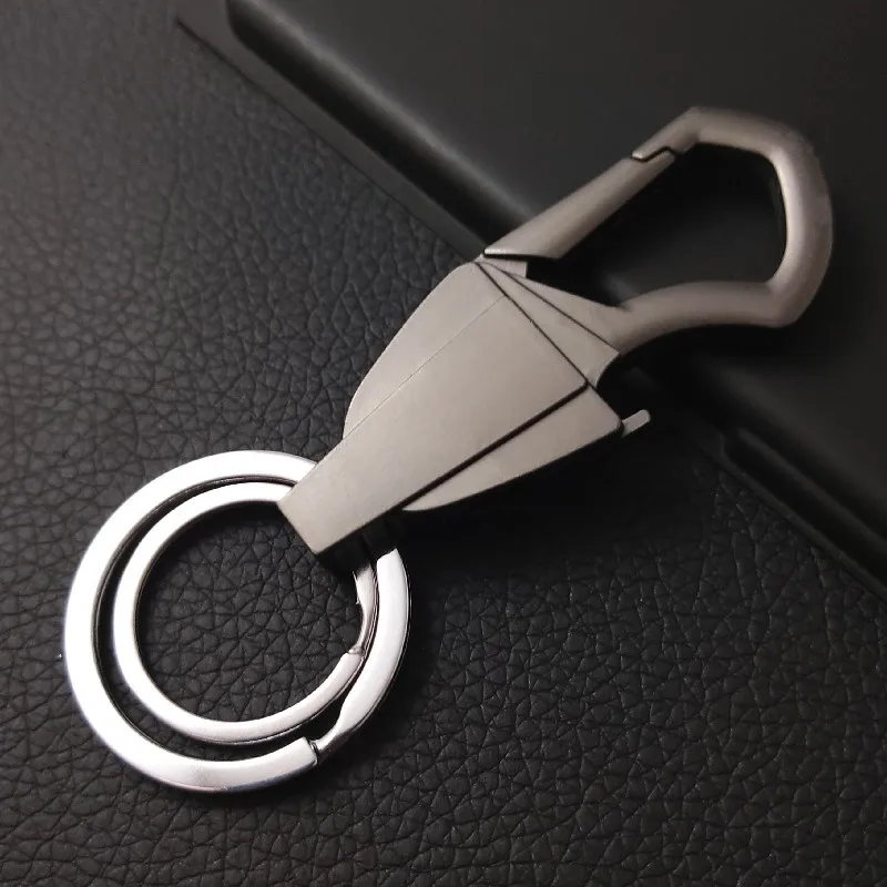 

Высококачественный Креативный Металлический Брелок С Двойным Кольцом Для Мужчин, Деловой Поясной Автомобильный Брелок Для Ключей