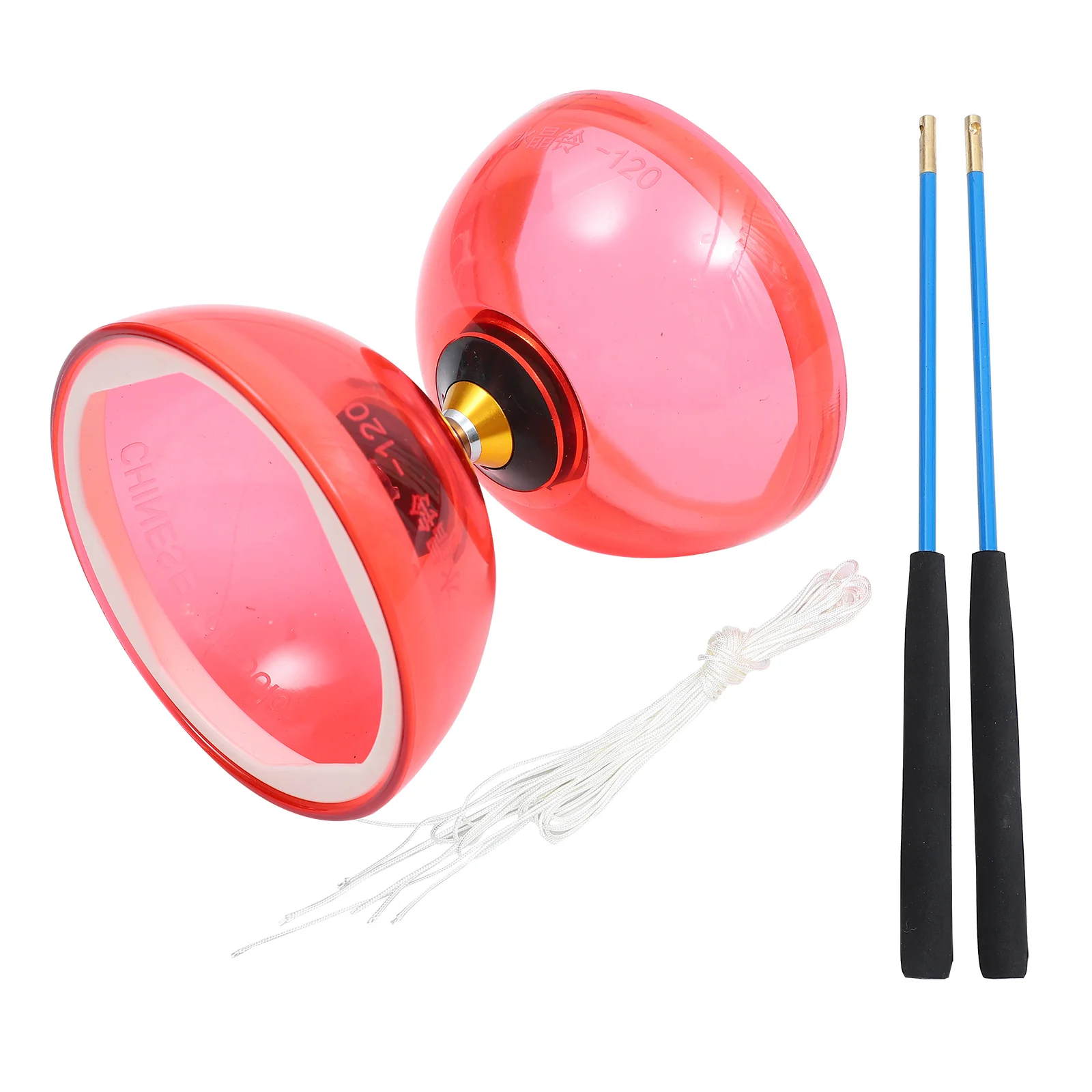 

1 Set Chinese Yo-yo Juggling Toy Crystal Diabolo Plaything with Sticks and String Yoyo