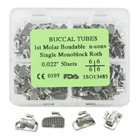 200pcs high quality dental orthodontic buccal tubes roth 0 022 monoblock single bondable non convertible1st molar tube