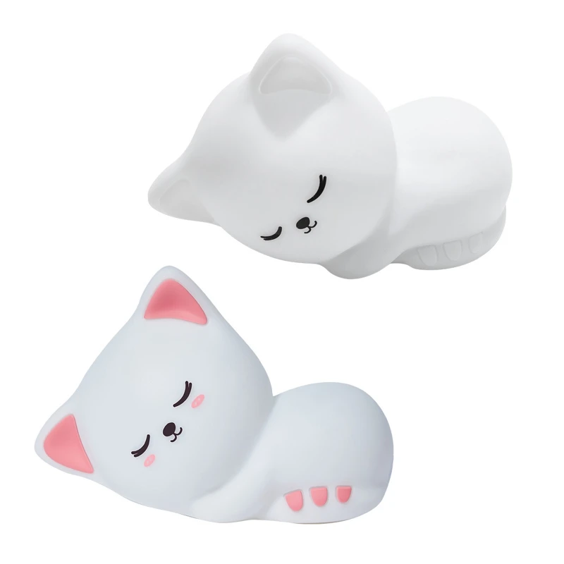 

cat Night Light for Kids - Color Changing Baby Night Light,Portable and Rechargeable Kid Lamp Best Gifts for Children Adult