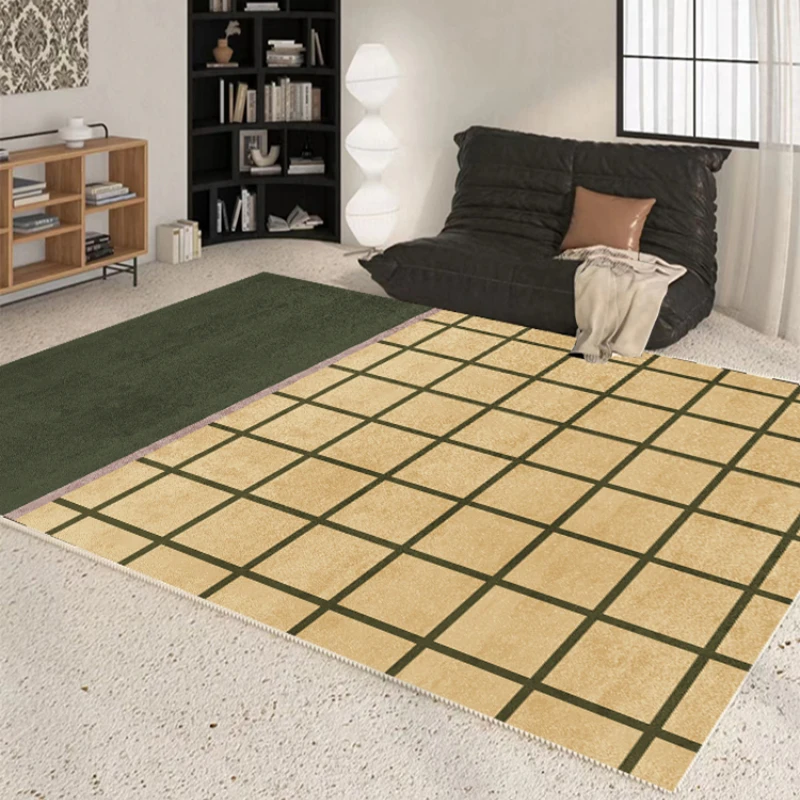 

Ковры для гостиной спальни домашний декор зимние теплые роскошные винтажные свежие зеленые лесные клетчатые мягкие коврики из полиэстера ...