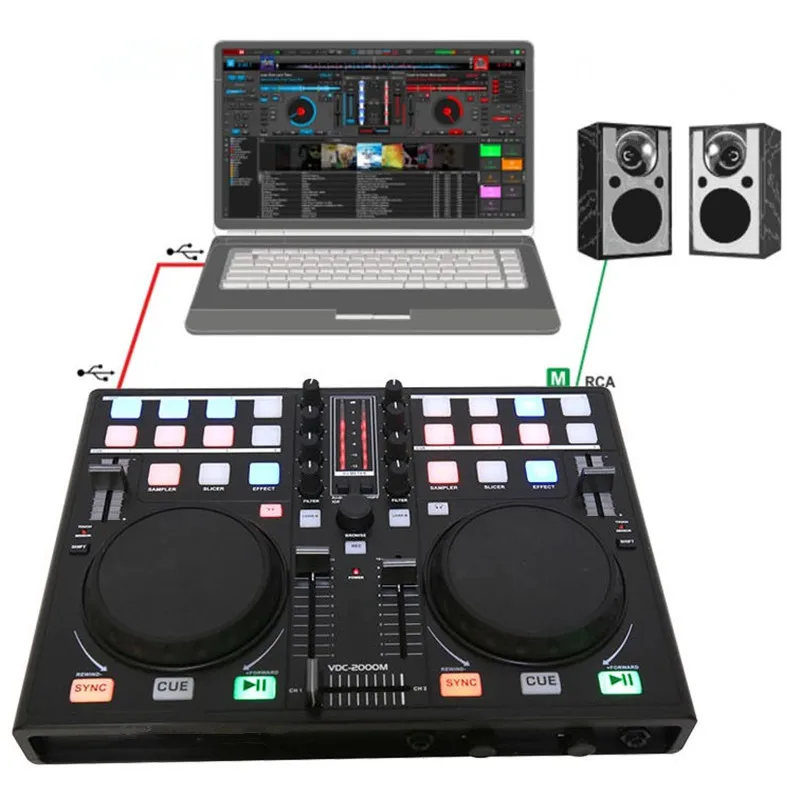 

Smart Mobile phone DJ Dish Adjuster MIDI Controller Computer Multifunction Built-in Sound Card Playing Audio Adjustment Players