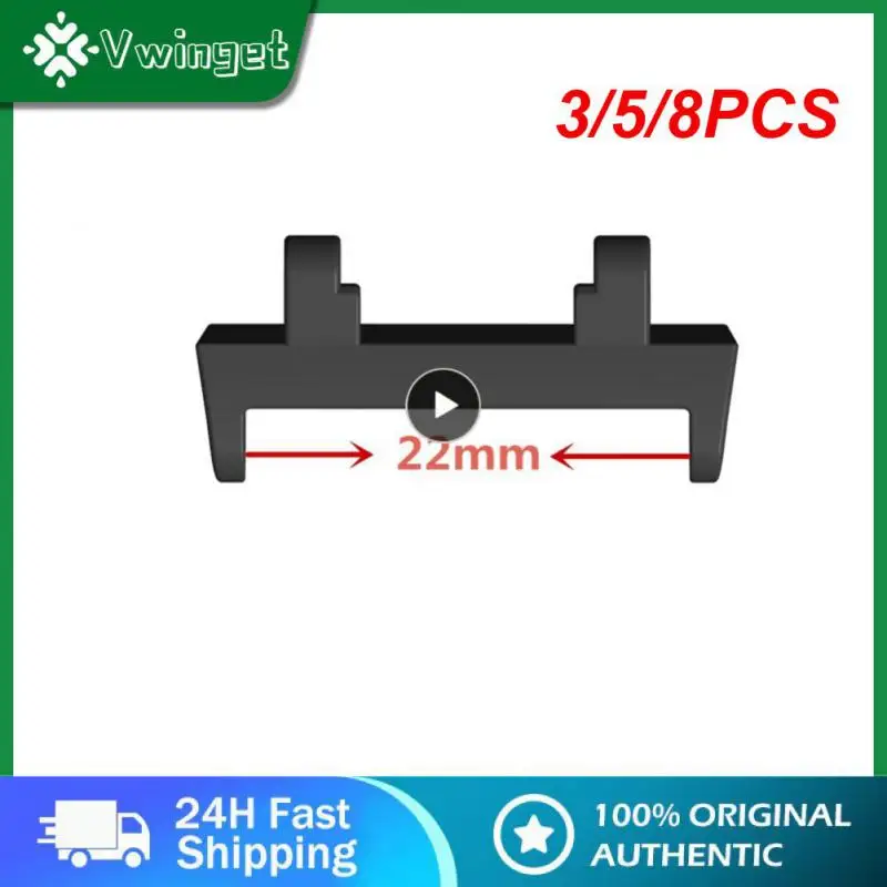 

3/5/8PCS Black Watch Strap Adapter Sturdy Stainless Watch Strap Connector Universal Metal Watch Strap Connector