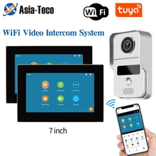 1080P 7 Inch WiFi Video Intercom TUYA Smart Home APP Wireless Video Door Phone RFID Access Control System for Villa Apartment