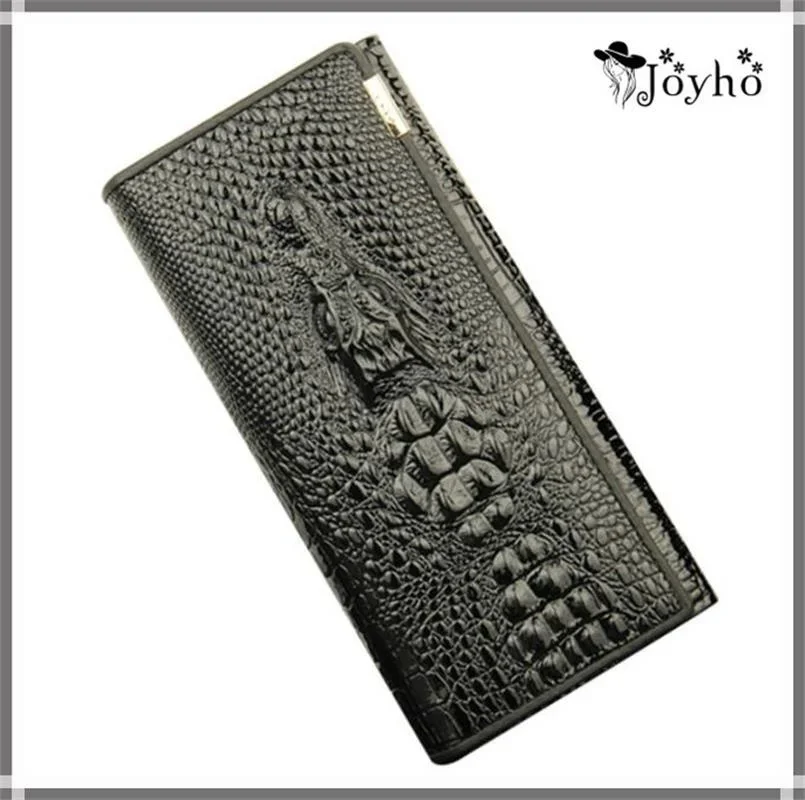 

2023 Women Lock Wallet Female Handbag Money Coin Purses Holder Genuine Leather PU 3D Alligator Crocodile Long Clutch Wallets