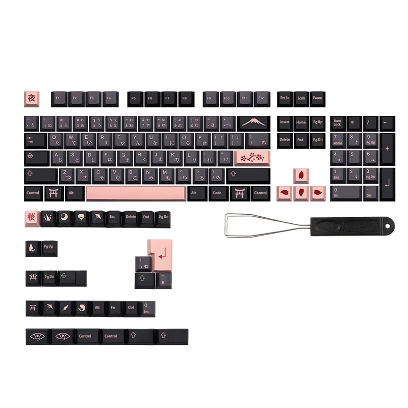 

Колпачки клавиш NightSakura 136 для клавиатуры Dz60/RK61/64/Gk61/68/75/84/87/96/980/104/108 клавиатуры Gmk