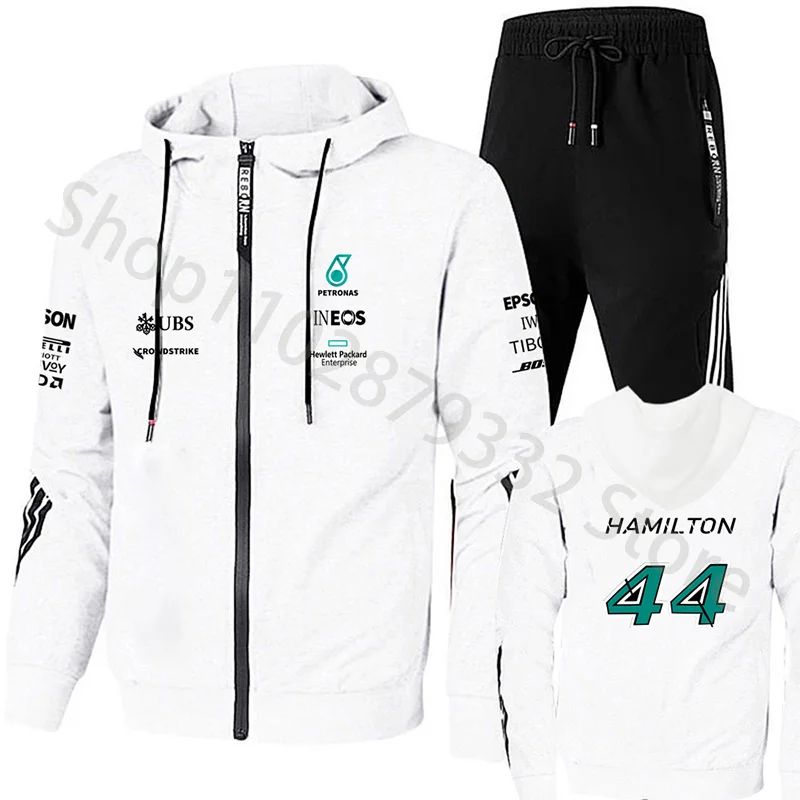 

2022 Formula One Racer Number 44 Hamilton F1 Racing Fans Hoodie Team Logo Men/Women Jacket Shirt Oversized Hooded+ Sport Pants