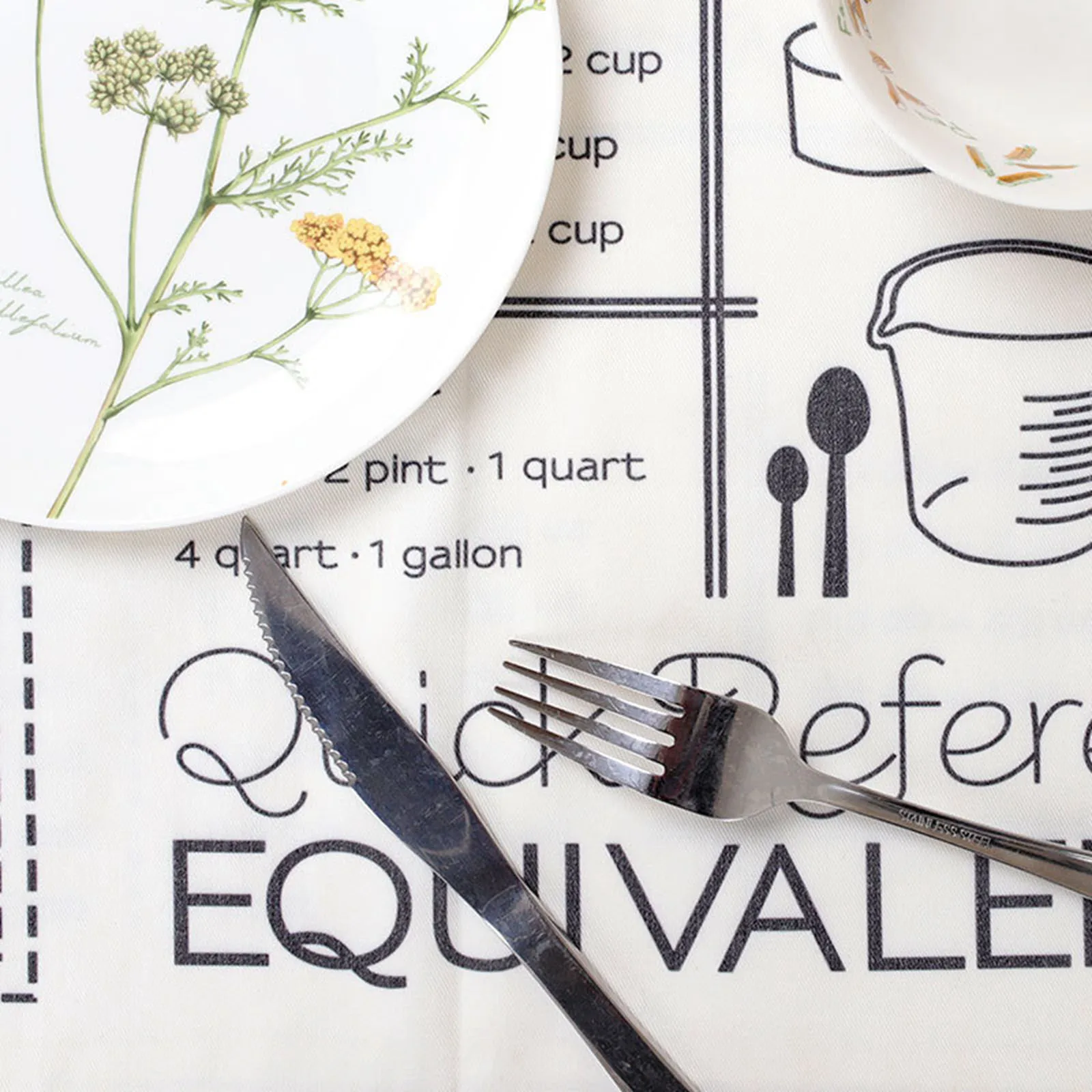 

Rectangular Placemat Creative English Letter Printing Anti-scalding Multifunctional Practical Washable Napkin