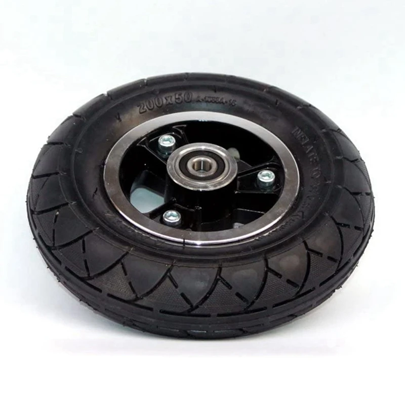 

3Pcs 200X50 Electric Scooter Solid Wheel 8 Inch Scooter Wheel With Solid Tire Alloy Hub Trolley Caster No Need Inflate
