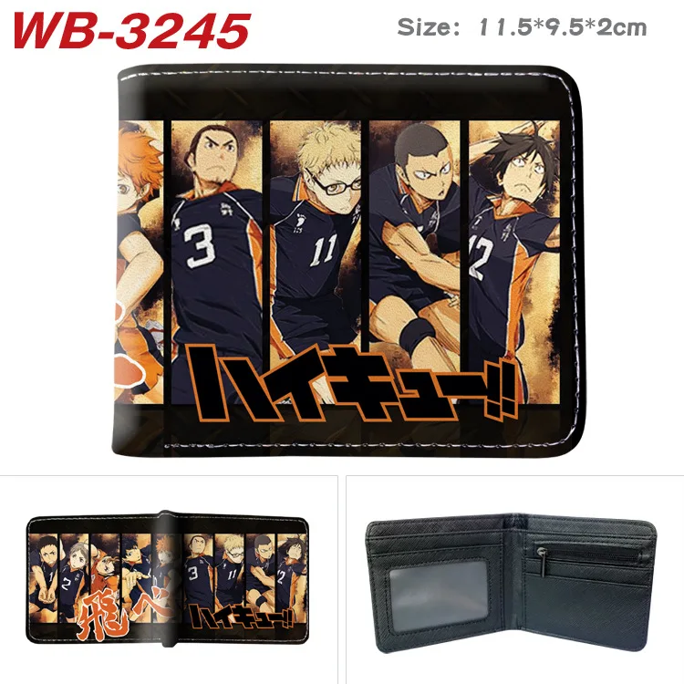 E-Mell Haikyuu Shoyo Hinata Tobio Kageyama Oikawa Tooru Kozume Kenma Kotaro Bokuto Two Folded Short Wallet