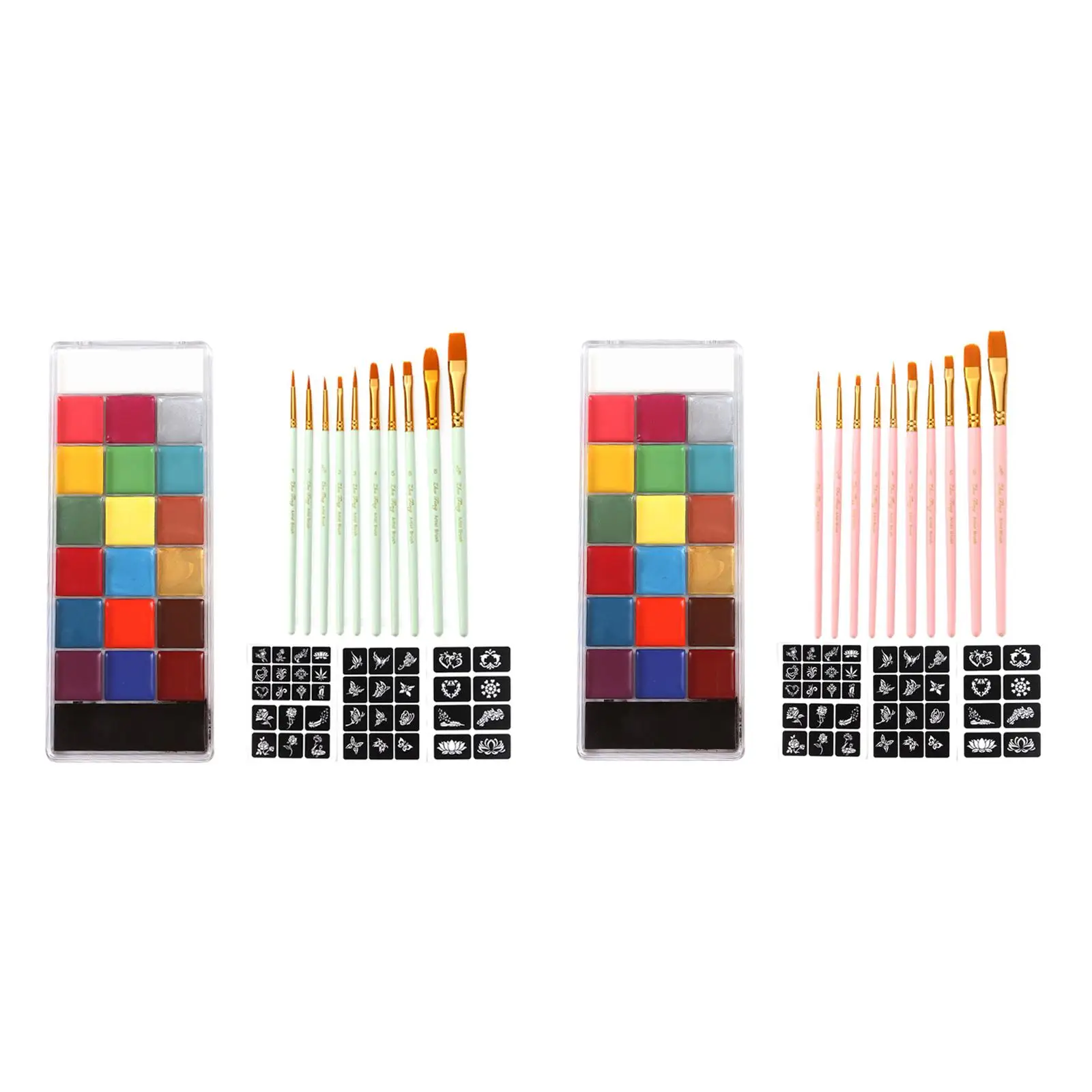 

Body Painting Face Paint Kit, 20 Colors Professional Oil Painting Palettes with Brushes for Kids Halloween Cosplay Party Makeup