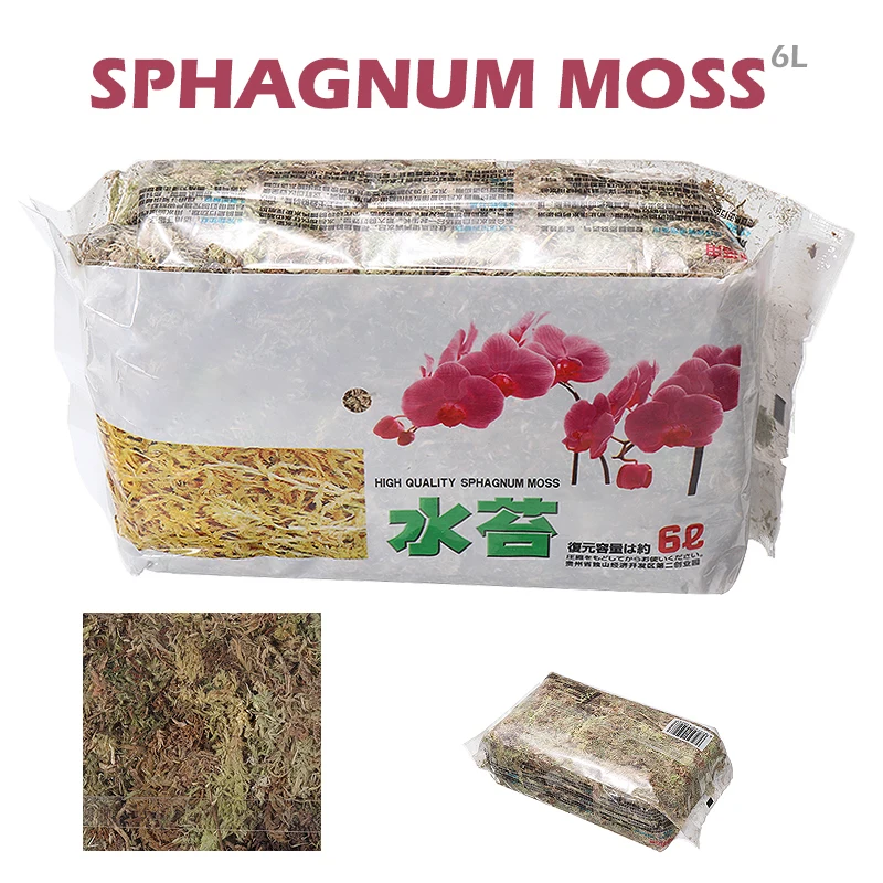 

6L Sphagnum Moss Moisturizing Nutrition Organic Fertilizer for Orchid Phalaenopsi DIY Flower Pot Garden Supplies Sphagnum Moss