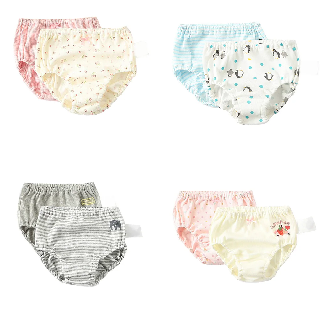 

2PCS Reusable Baby Training Pants Infant Cloth Diapers Nappy Washable Cotton Gauze Baby Panties Newborn Underwear