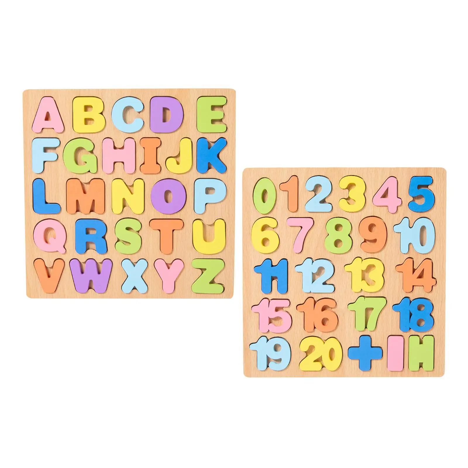 

Wooden Puzzles Set Educational Toys Jigsaw Colorful Teaching Aids Stackable Learning Puzzles Board Toddlers Kid Girls Boys Gift