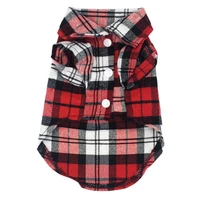 summer pet shirt fashion british style plaid dog vest clothes for small dogs chihuahua cotton puppy shirts t shirt cat vests