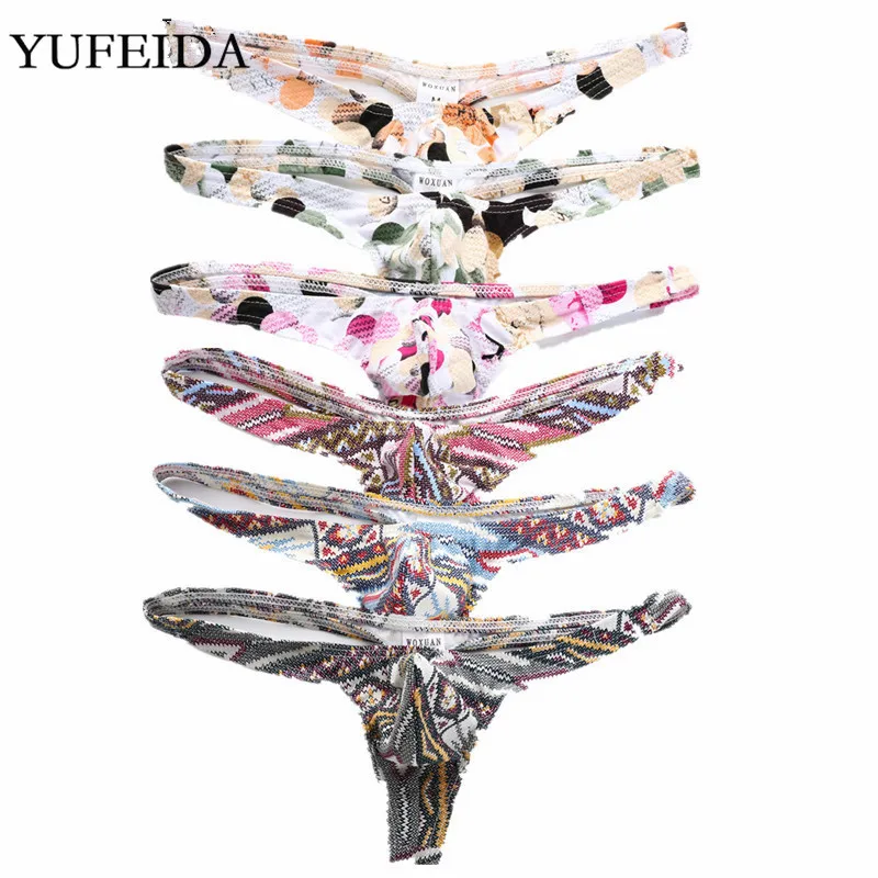 

1/3/6 шт., мужские Трусы-стринги из хлопка