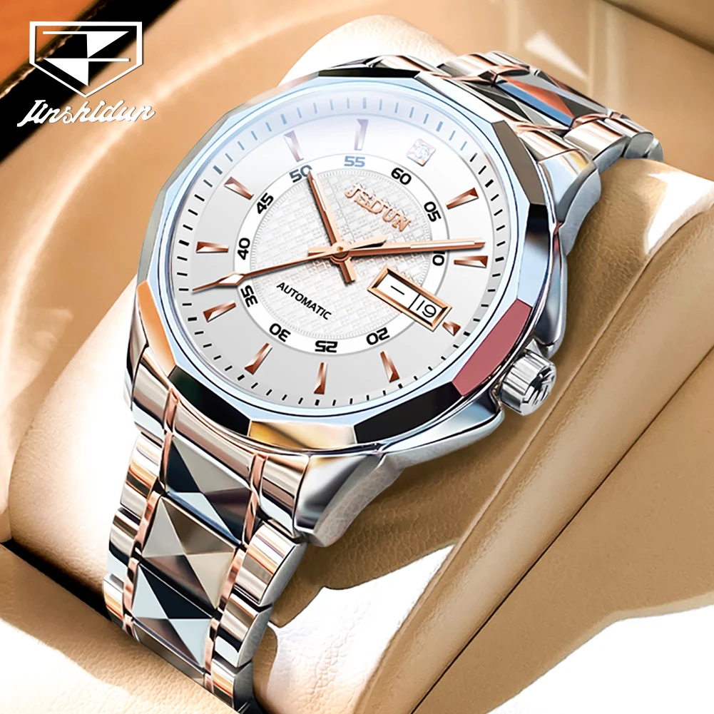 JSDUN Новые роскошные автоматические механические наручные часы для мужчин из