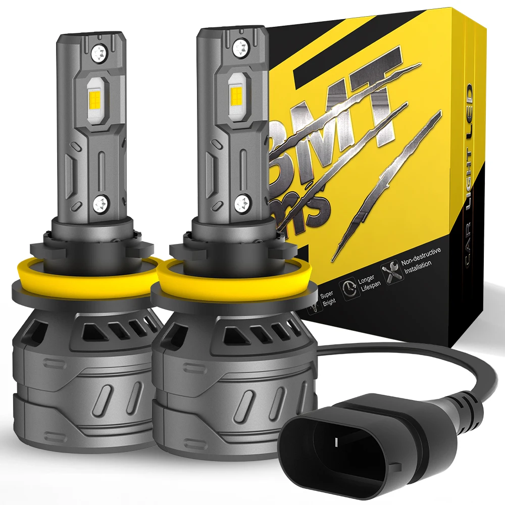 

BMTxms 2X H11 H16JP H10 H8 LED Headlight Fog Light Canbus No Error HB3 HB4 9005 9006 Bulb Car Daytime Running Lamp 2000LM 6500K