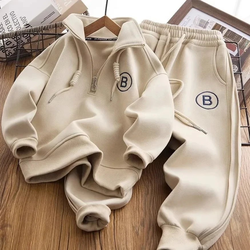 Новинка Толстовка и штаны для мальчиков девочек комплект из двух предметов