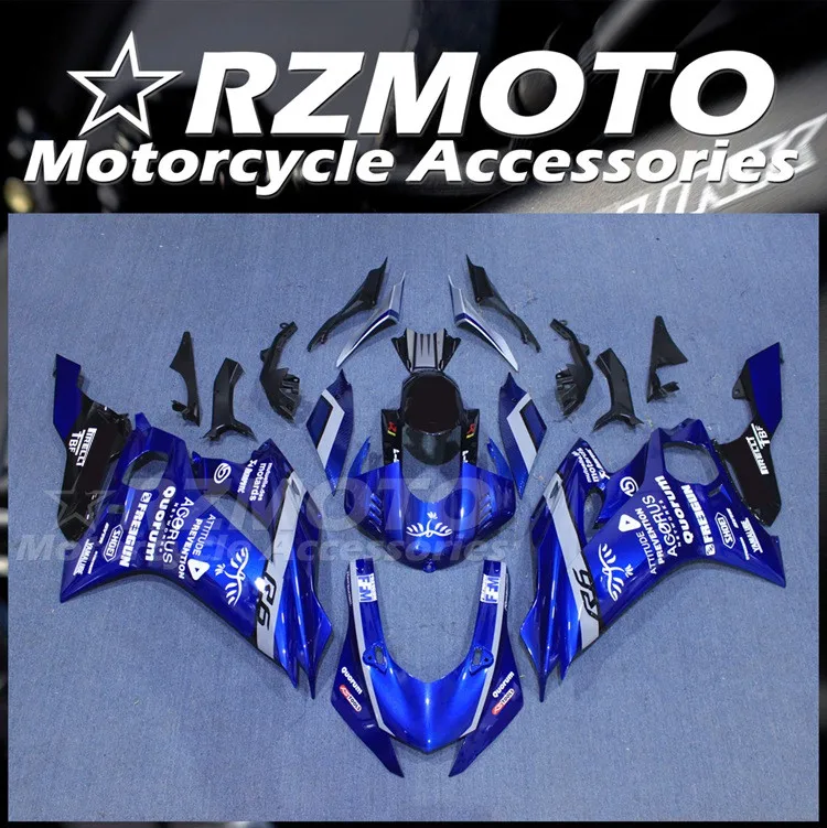 

Новый комплект обтекателей для мотоцикла ABS, подходит для YAMAHA YZF-R6 2017 2018 2019 2020 R6 17 18 19 20 21, кузов синего цвета