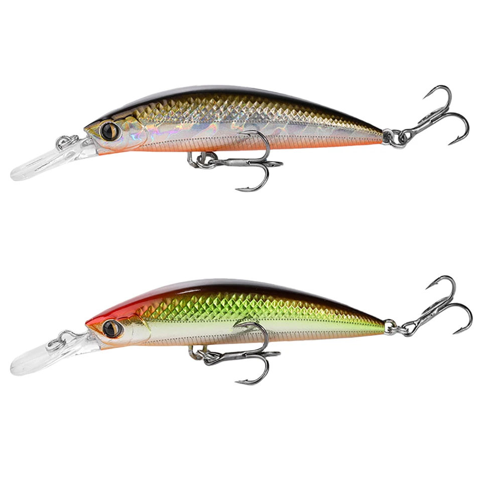 

GOBYGO 1Pcs 70Mm 13.5G Artificial Bait Sinks To Lure Hard Bait Sharp Fishing Hooks Bionic 3D Eyes Lure Swinging Pesca Fishing
