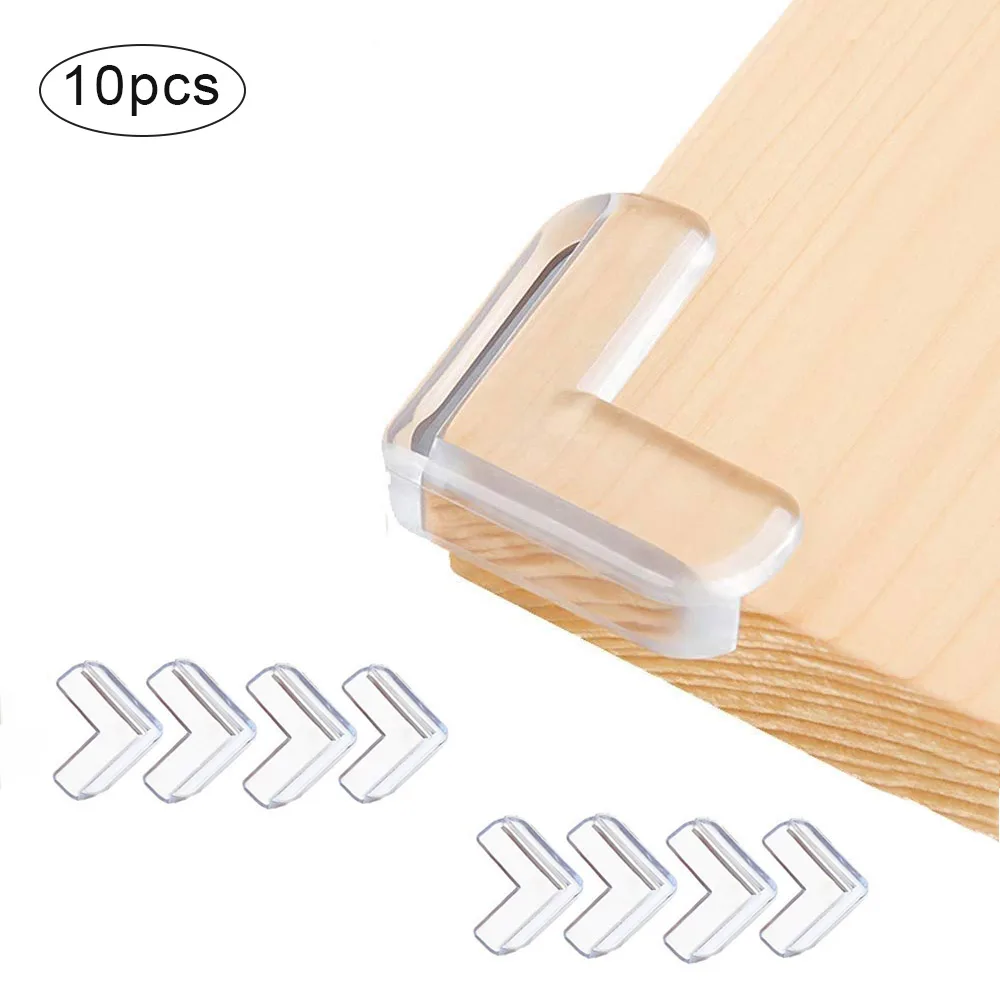 

10pcs Baby Safety Table Corner Protector Silicone Baby Proofing Edge Guard Protection Cover for Furniture & Sharp Corners