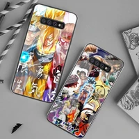 anime one piece naruto dragon ball z phone case tempered glass for samsung s20 ultra s7 s8 s9 s10 note 8 9 10 pro plus cover