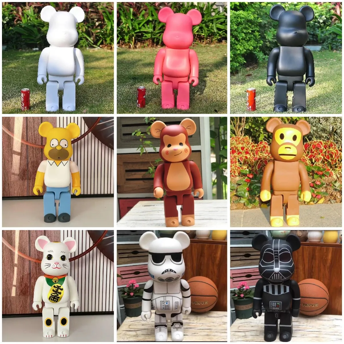 

Large Size Bearbrick 53CM Kawaii Bear@Brick Action Figures Anime Figures Bear Model Figures Doll Kids Toy Children Birthday Gift