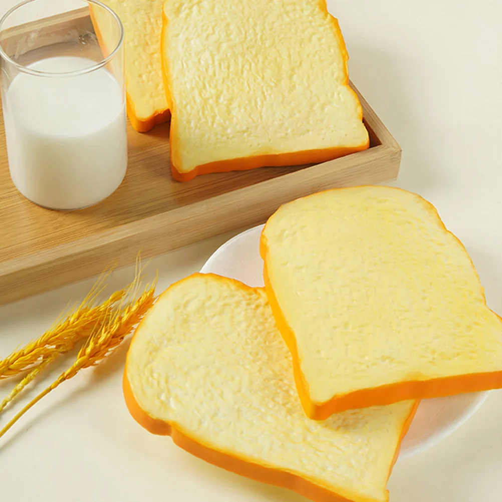 3 шт. модель тостов декор яркий искусственный поддельный реквизит хлеб из