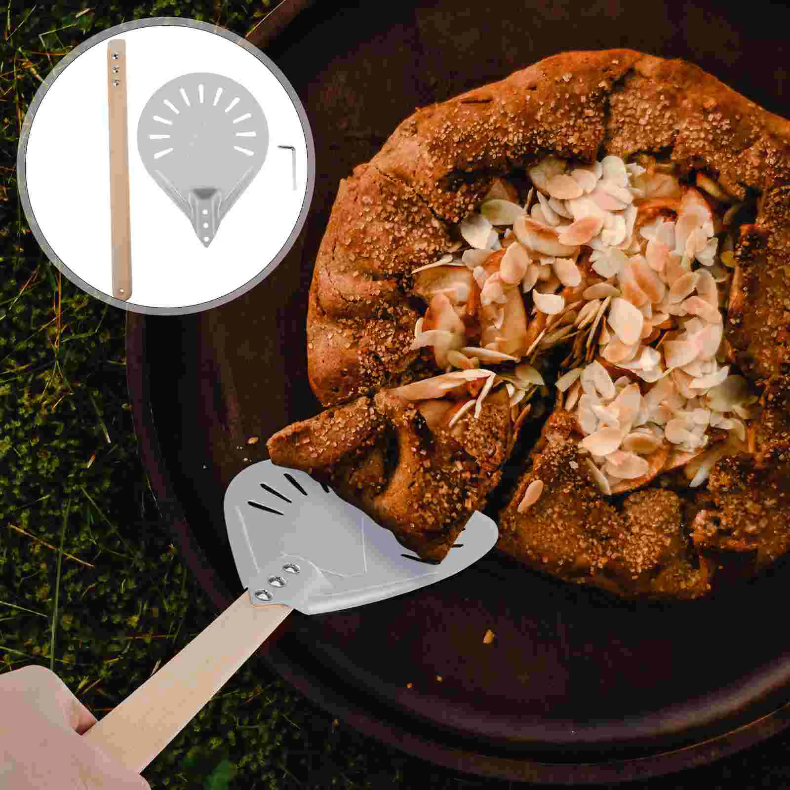 

Spatula Pizza Turner Peel Paddle Kitchen Slotted Icing Burger Inch Accessory Non Cake Pancake Stick Griddle Cookie Turning Oven
