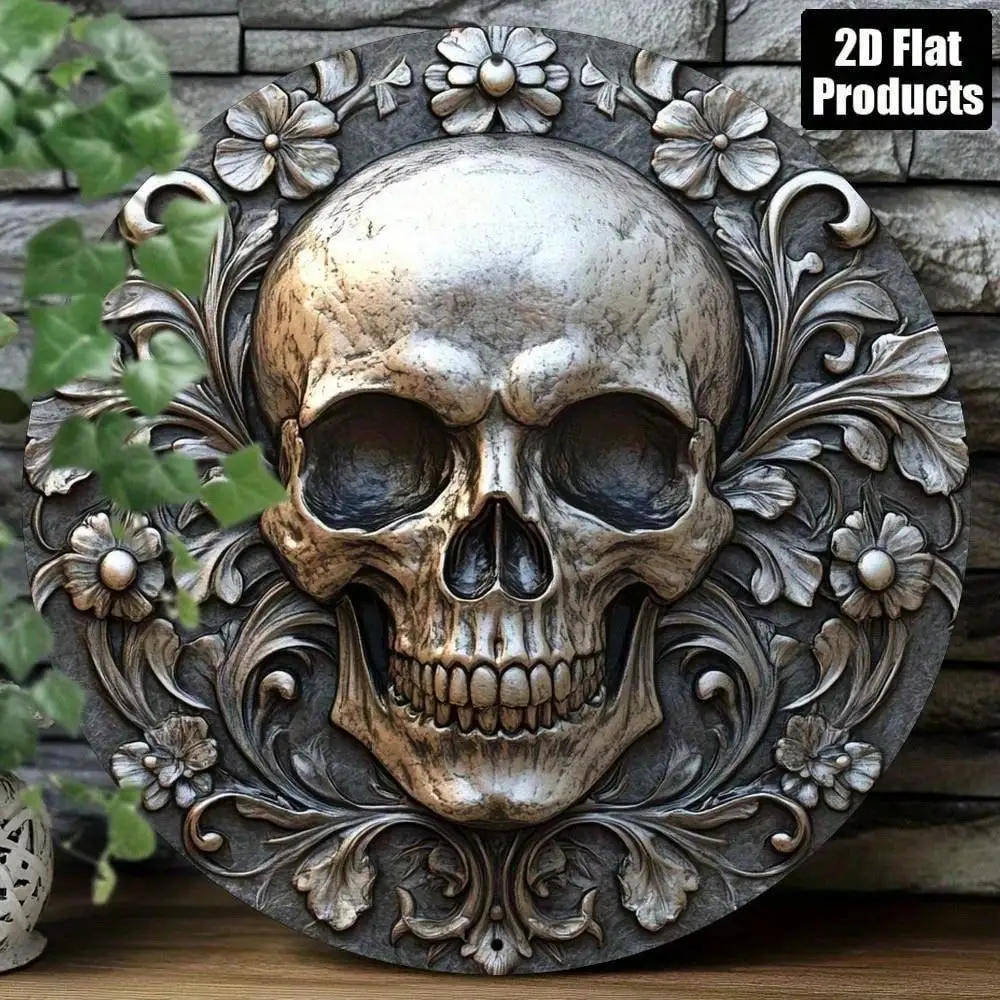 

Металлическая табличка с черепом CIFBUY 8 дюймов