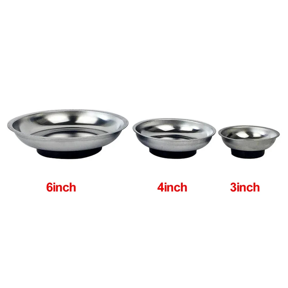 3 "/4"/6" круглый магнитный лоток для деталей чаша блюдо гаражный держатель из