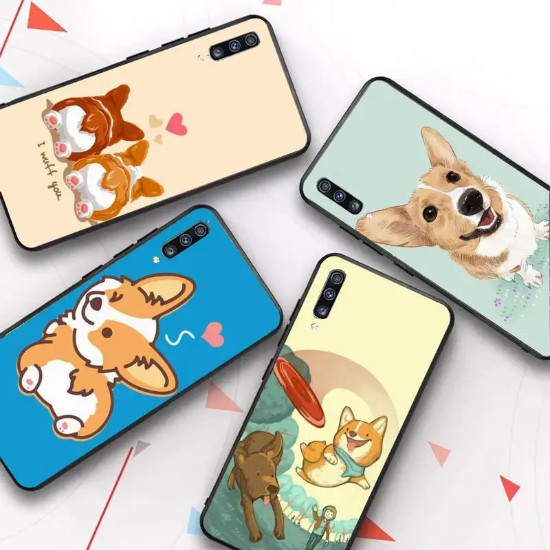 

Kawaii Corgi Phone Case for Samsung Galaxy A 51 30s a71 Soft Silicone Cover for A21s A70 10 A30 Capa