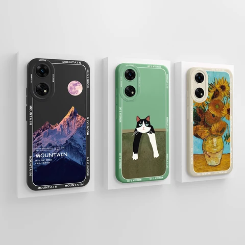 Оригинальная задняя крышка телефона для Oppo Reno 8 T, для Oppo Reno8 T 4G, искусственная кожа, противоударные мягкие Защитные пленки из жидкого силикона