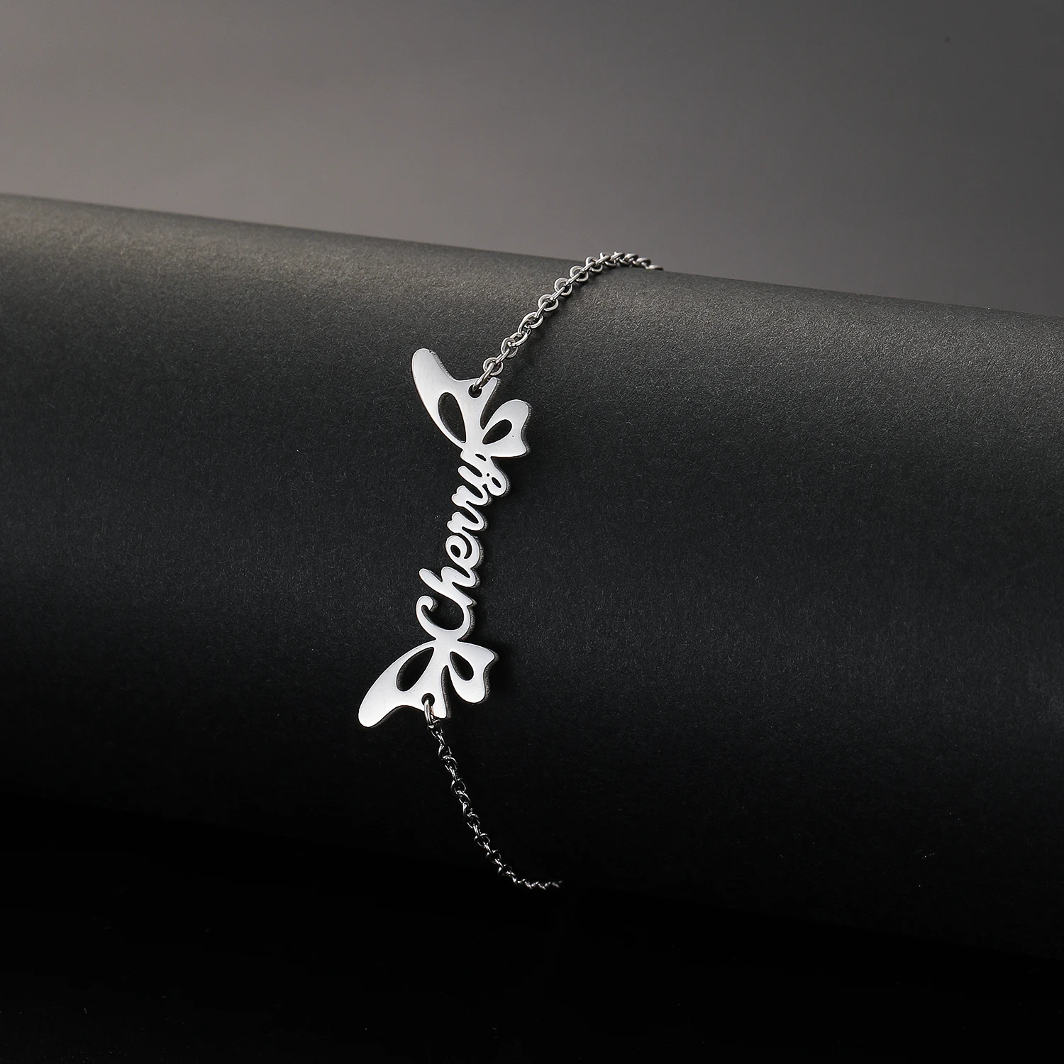 QIMING индивидуальное имя бабочки женский браслет мужской из нержавеющей стали