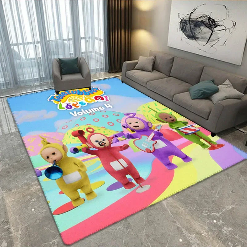 Мультяшный ковер Teletubbies с принтом нескользящий коврик для йоги дверной кухонный