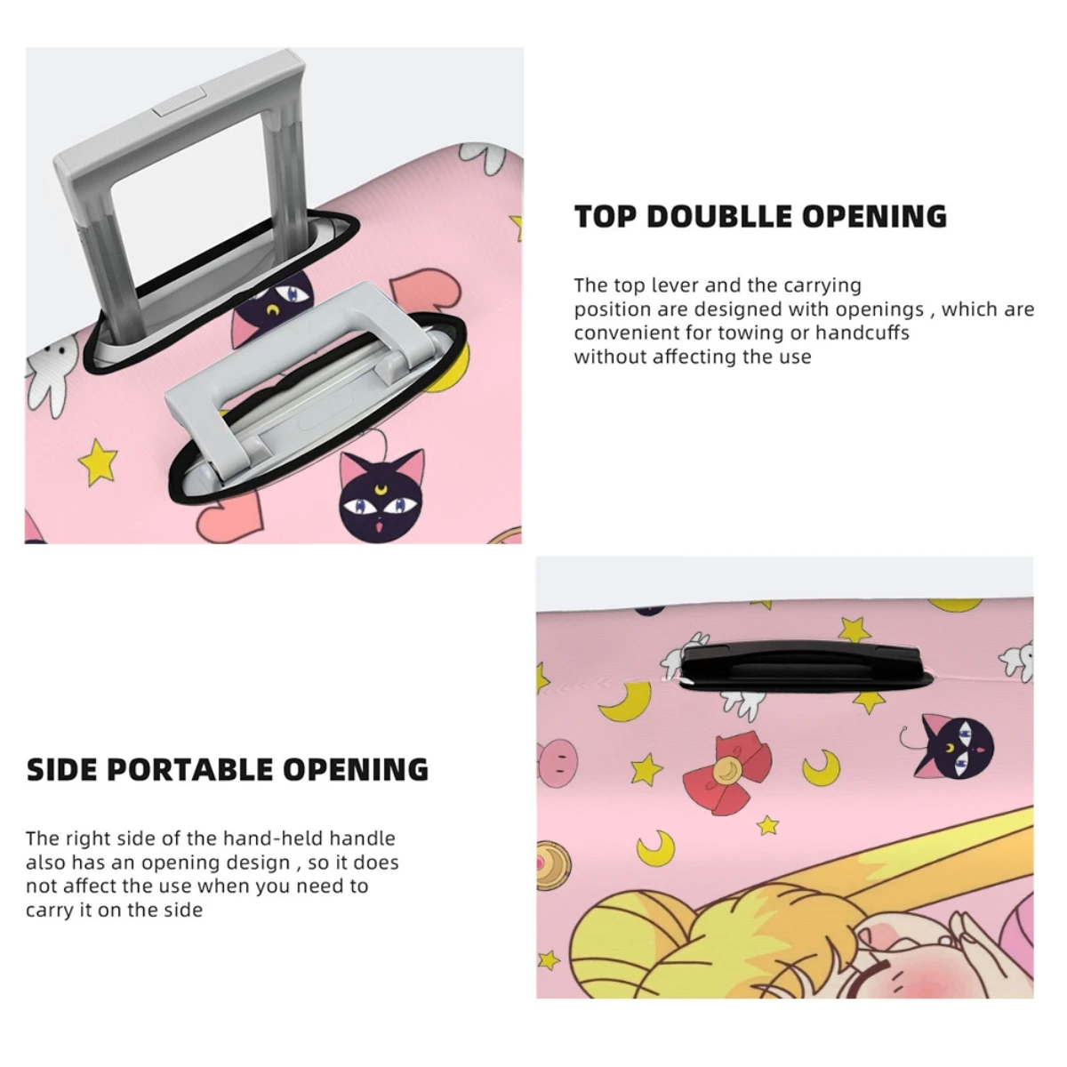 Personality Travel Accessory Luggage Covers High Elastic Fabric Protects Luggage From Dust And Scratches 18-32in Suitcase Cover