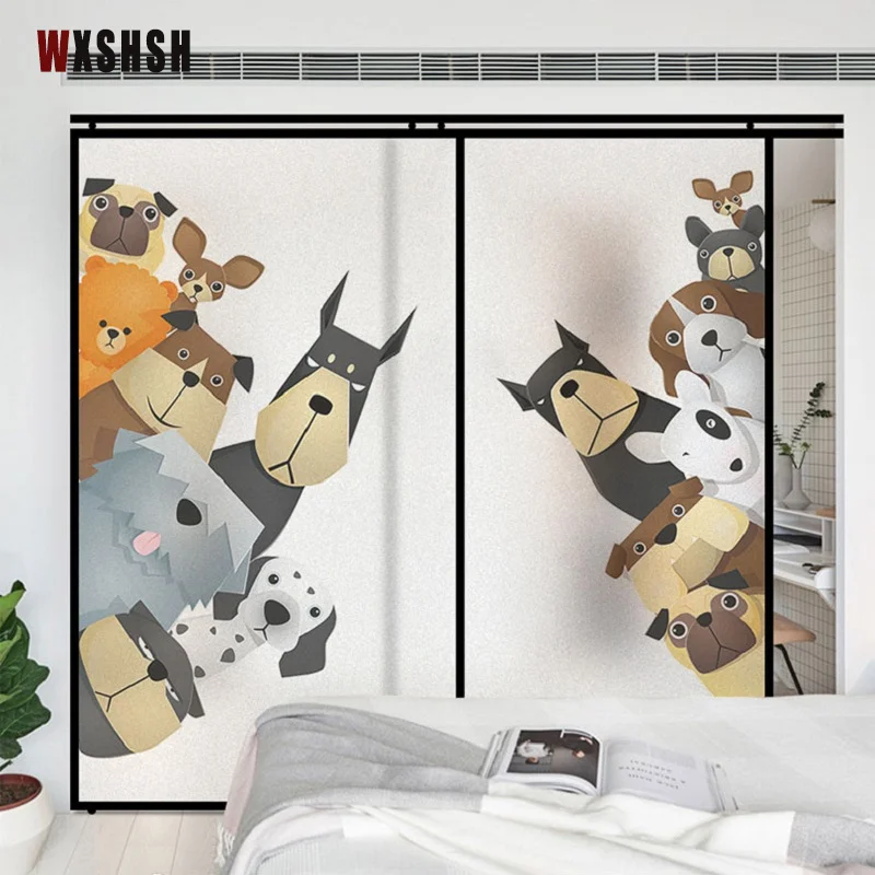 Стеклянная пленка индивидуального размера статическая липкая декоративная для