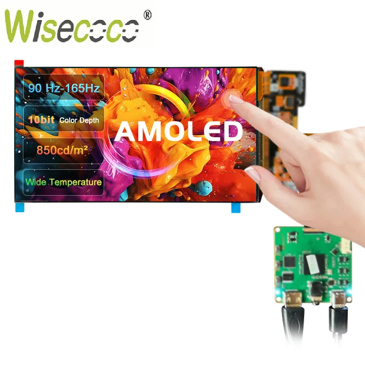 Фото Комплект сенсорного AMOLED-экрана Wisecoco 7 дюймов, 1920x1080, 850 нит, читаемый при солнечном свете, DIY-дисплей для Raspberry Pi, PS4, PS5, Switch, ноутбуков №1