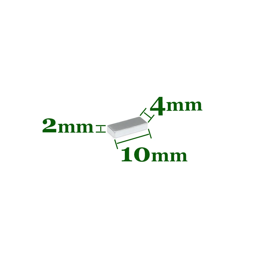 20/50/100/200/300/500 шт. 10x4x2 Блок редкоземельный магнит сильный N35 квадратные магниты 10x4x2 мм постоянный неодимовый магнит 10*4*2