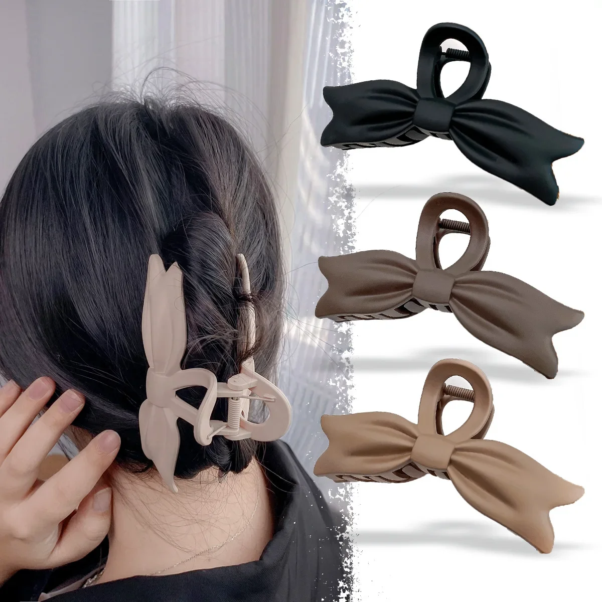 

13cm Fashion Bows Big Claw Clip Vintage Korean Headwear Girls Hair Accessories Women Hairpins Barrette Crab Hair Clips