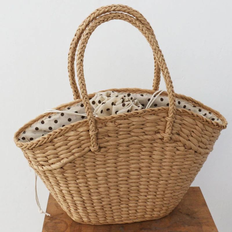 

Women String Purses and Handbags 2022 Summer Straw Beach Hand Bags Tote Ladies Rattan Shopping Hand Bag