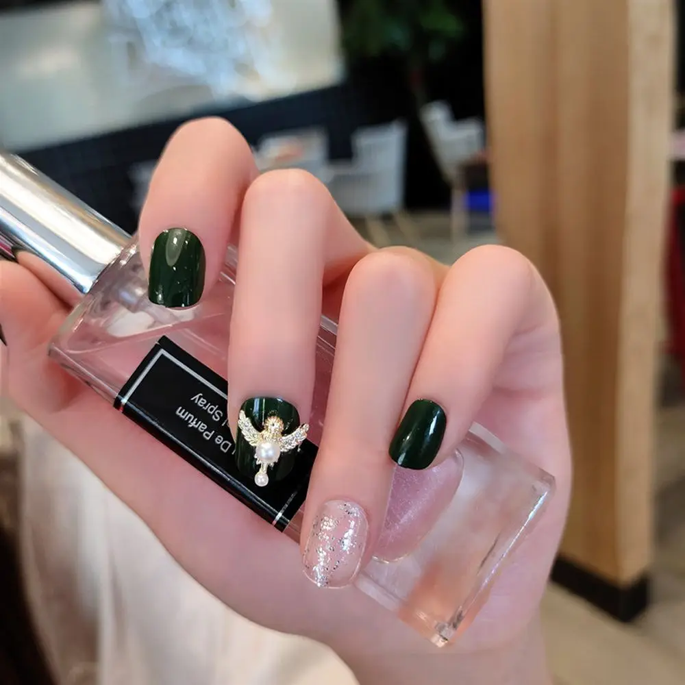 Модные блестящие накладные ногти Звезда Луна Съемные Крылья Ангела украшения