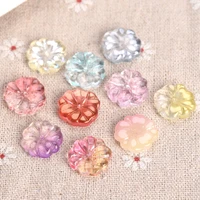 10pcs 15mm round flower shape crystal glass loose crafts beads for jewelry making diy crafts