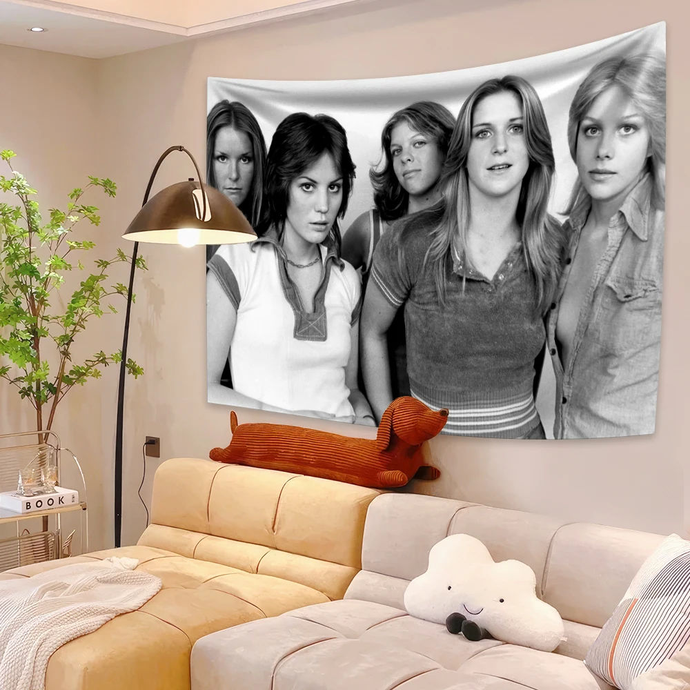70s девушка рок-группа гобелен Runaway Печатный винтажный настенный постер Dorm спальня