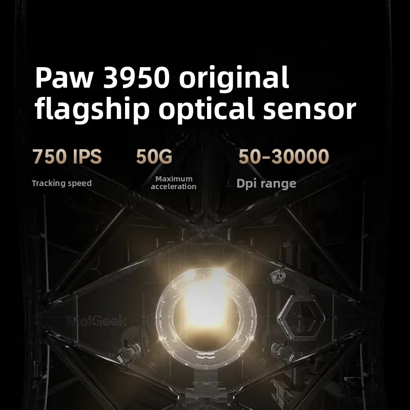 Фото Беспроводная игровая мышь MelGeek HORUS PAW3950, 8000 Гц, 8K Polling, 55 г, легкая, эргономичная, RGB Pro, для геймеров Valorant CS2 и ПК №4