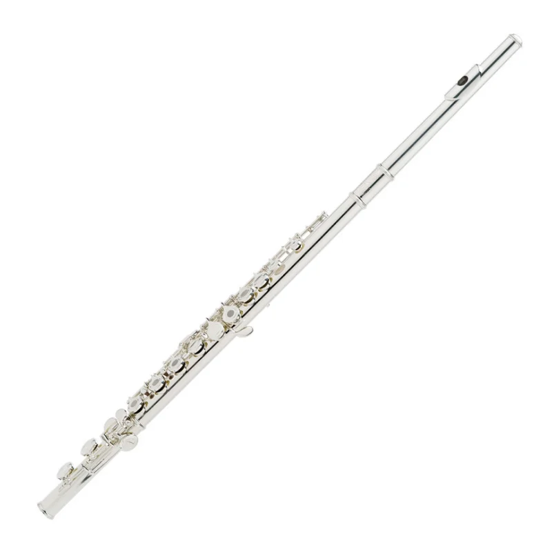 

MCL-300 Open and Closed Bore C Flute 16 Keys Silver Plated Flute with Stand Box