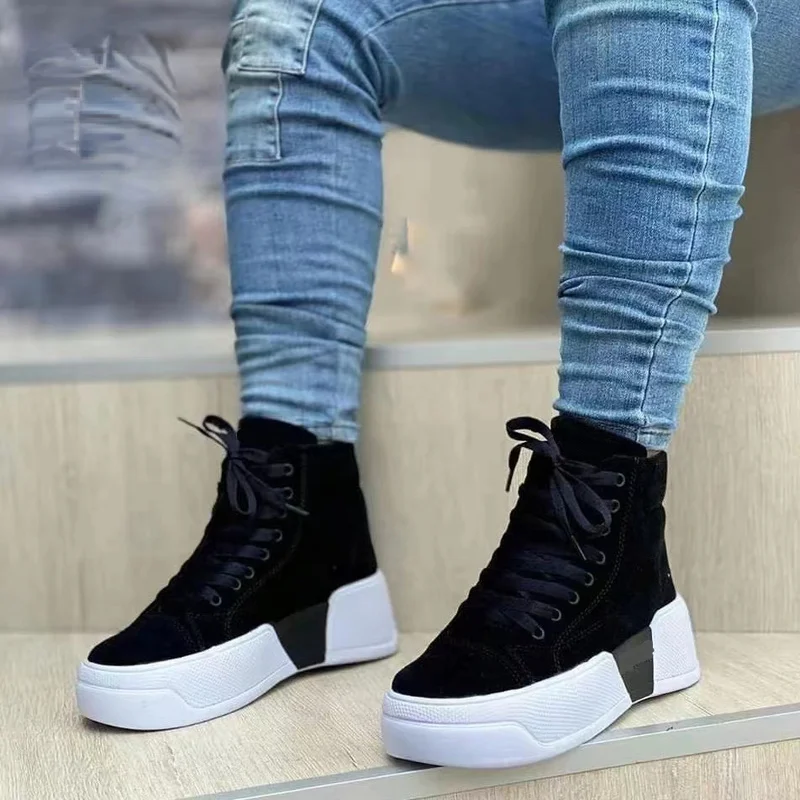 2022 Canvas Sneakers Women Shoes Canvas Shoe Casual Women Sport Shoes Flat Lace-Up Adult Casual Shoes Breathable Large Size36~42